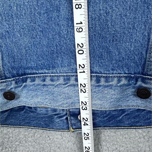 Levis Strauss & Co. Mens Trucker Jacket Size M Blue Hawaiian Style Liner Rare - Picture 14 of 14